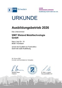 IHK Ausbildungsbetrieb 2026 IHK Ausbildungsbetrieb 2026