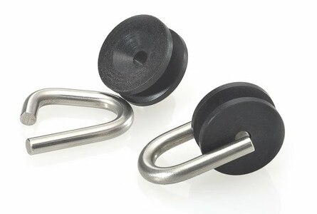 Seilrolle montiert auf Bügel Seilrolle montiert auf Bügel